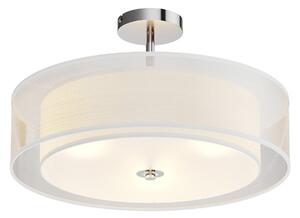 Plafoniera Lindby, PIKKA, dimmerabile, Bianco, Soggiorno, Tessuto / Tessile, Moderno