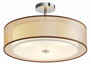 Plafoniera Lindby, Pikka, dimmerabile, Marrone / Ruggine, Soggiorno, Tessuto / Tessile, Moderno