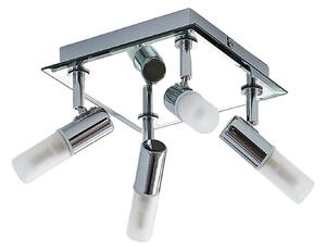 Plafoniera Lindby, Zela, dimmerabile, Metallizzato, Bagno, Metallo, Moderno