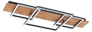 Plafoniera Lucande, Chariska, dimmerabile, Legno, Soggiorno, Legno, Moderno