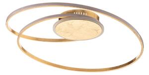 Plafoniera Lindby, Dorle, dimmerabile, Dorato / Ottone, Soggiorno, Metallo, Moderno