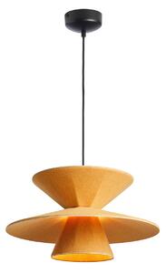 Lampada a sospensione LOOM DESIGN, Morphic, dimmerabile, Giallo, Soggiorno, Tessuto / Tessile, Moderno