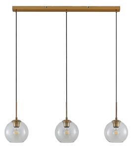 Lampada a sospensione Lindby, Grady, dimmerabile, Dorato / Ottone, Soggiorno, Metallo, Moderno