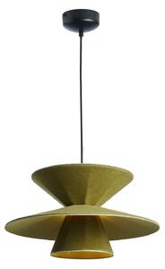 Lampada a sospensione LOOM DESIGN, Morphic, dimmerabile, Verde, Soggiorno, Tessuto / Tessile, Moderno
