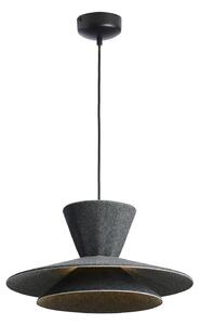 Lampada a sospensione LOOM DESIGN, Morphic, dimmerabile, Nero, Soggiorno, Tessuto / Tessile, Moderno