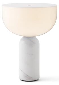 Lampade da tavolo New Works, Kizu Portable, dimmerabile, Bianco, Soggiorno, Marmo, Design