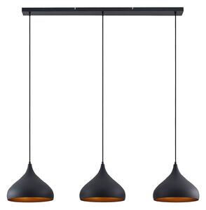 Lampada a sospensione Lindby, Elamira, dimmerabile, Nero, Soggiorno, Metallo, Moderno