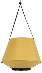 Lampada a sospensione Forestier, Carrie XS, dimmerabile, Giallo, Soggiorno, Tessuto / Tessile, Design