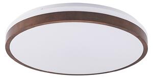 Plafoniera Lindby, Hudsona, dimmerabile, Legno, Soggiorno, Legno, Moderno