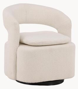 Poltrona lounge in bouclé con funzione girevole Laurel