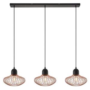 Lampada a sospensione Lindby, Justinos, Nero, Soggiorno, Metallo
