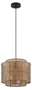 Lampada a sospensione Lindby, Bridga, dimmerabile, Legno, Soggiorno, Bambù, Boho
