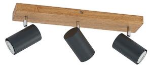 Plafoniera Lindby, Maniva, dimmerabile, Legno, Soggiorno, Metallo, Moderno
