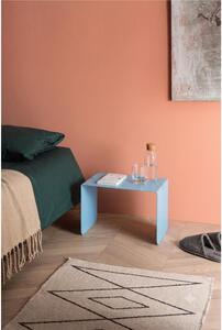 Sidetable in metallo DOUBLE 60, Dimensioni 30x38xh 60 cm - Peso 3,0 kg che pu� essere utilizzato sia come tavolino di servizio lato divano sia come semplice comodino Blu Lago