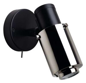 Biny Spot LED con Interruttore Nero/Nichel