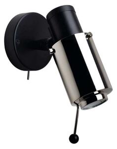 Biny Spot LED con Interruttore & Supporto Nero/Nichel
