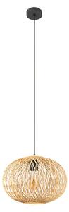 Lampada a sospensione Lindby, Solvira, dimmerabile, Legno, Soggiorno, Bambù, Boho