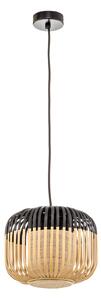 Lampada a sospensione Forestier, Bamboo Light XS, dimmerabile, Nero, Soggiorno, Bambù, Design