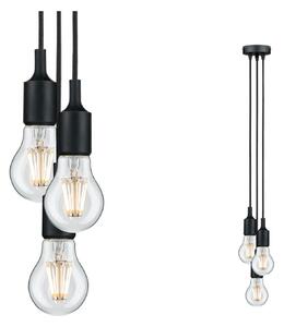 Lampada a sospensione Paulmann, Pendelleuchte Neordic Ketil, dimmerabile, Nero, Soggiorno, Metallo, Moderno