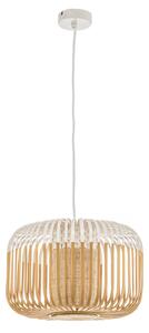 Lampada a sospensione Forestier, Bamboo Light S, dimmerabile, Bianco, Soggiorno, Bambù, Design