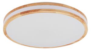 Plafoniera Lindby, Emiva, dimmerabile, Legno, Soggiorno, Legno, Moderno