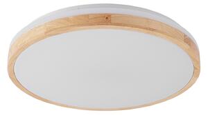 Plafoniera Lindby, Emiva, dimmerabile, Legno, Soggiorno, Legno, Moderno