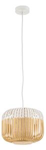 Lampada a sospensione Forestier, Bamboo Light XS, dimmerabile, Bianco, Soggiorno, Bambù, Design