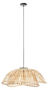 Lampada a sospensione Lindby, Ilajus, dimmerabile, Legno, Soggiorno, Bambù, Boho