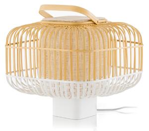 Lampade da tavolo Forestier, Bamboo Square S, Bianco, Soggiorno, Bambù, Design