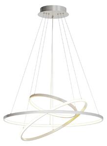 Lampada a sospensione Lucande, Ezana, dimmerabile, Grigio, Soggiorno, Metallo, Moderno