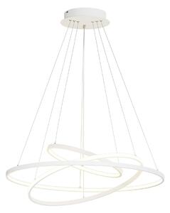 Lampada a sospensione Lucande, Ezana, dimmerabile, Bianco, Soggiorno, Metallo, Moderno