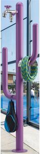 Fontana da Giardino ARIZONA Doppio rubinetto il secondo con attacco rapido Acciaio Alluminio Belfer Dimensioni 32x17xh 102 cm - peso 4 kg colore Viola