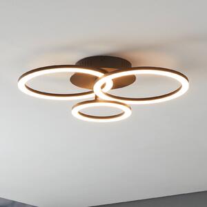 EGLO connect Plafoniera smart Parrapos-Z, dimmerabile, Nero, Soggiorno / Sala da pranzo, Metallo, Moderno