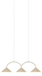 Lampada a sospensione Globen Lighting, CURVE 3, dimmerabile, Beige, Cucina, Metallo, Vintage