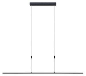 Lampada a sospensione Lucande, Stakato, dimmerabile, Nero, Soggiorno, Alluminio, Moderno