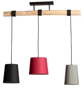 Lampada a sospensione Lindby, Amilia, dimmerabile, Legno, Cucina, Tessuto / Tessile, Giovanile