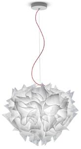 Lampada a sospensione Slamp, Veli Couture, dimmerabile, Bianco, Soggiorno, Plastica, Design
