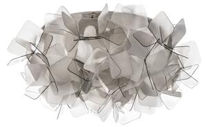 Plafoniera Slamp, Clizia, dimmerabile, Grigio, Soggiorno, Plastica, Design