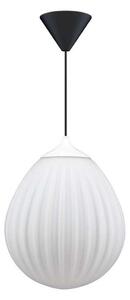 Lampada a sospensione Around the World, bianco/nero, vetro