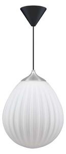 Lampada a sospensione Around the World Medium, bianca/nera