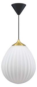 Lampada a sospensione Around the World Medium, bianca/nera