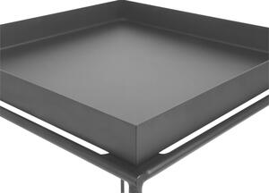 Tavolino in metallo Nero 50 x 40 x 40 cm vassoio da tavolo con industriale Beliani