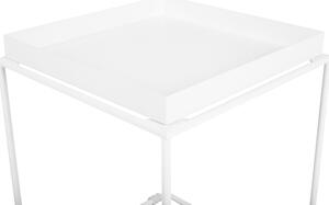 Tavolino in metallo bianco 50 x 40 x 40 cm vassoio da tavolo con industriale Beliani