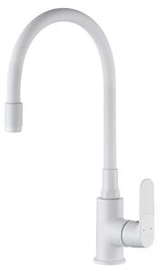 Miscelatore per lavello Joga Plus con bocca flessibile, bianco