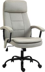 Sedia da ufficio massaggiante Vinsetto, con massaggio lombare, regolabile in altezza, color beige
