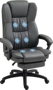Sedia ergonomica per scrivania Vinsetto con funzione reclinabile, 68,5x68,5x113-121 cm