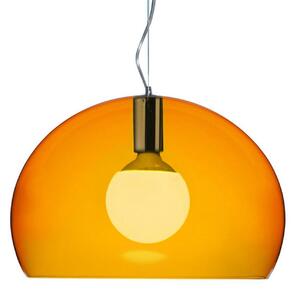 Lampada a sospensione Kartell, Small FL/Y, Arancione, Soggiorno, Plastica, Design
