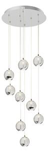 Lampada a sospensione Lucande, Hayley, Metallizzato, Soggiorno, Vetro, Design