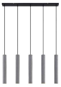 Lampada a sospensione Lindby, Concretto, dimmerabile, Grigio, Soggiorno, Cemento, Moderno