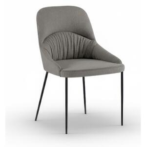 Sedia In Tessuto Easy Clean telaio metallo Modello GINEVRA Dimensioni 54x63x h89 cm - Peso 8 kg comfort assoluto colore Grigio Chiaro